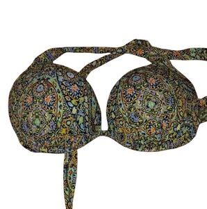 Victoria's Secret Blue and Orange Bra with Underwire Support